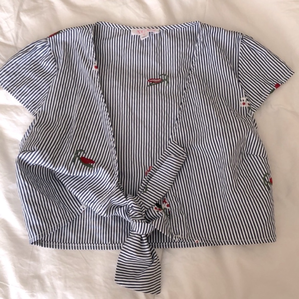 Deep V Crop Top